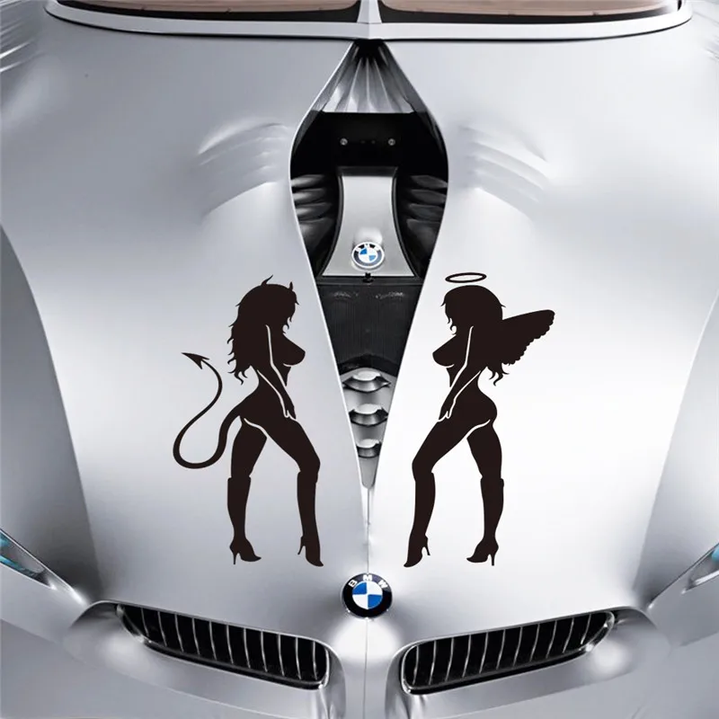 Сексуальная виниловая наклейка на стену наклейки гения дьявола ангела