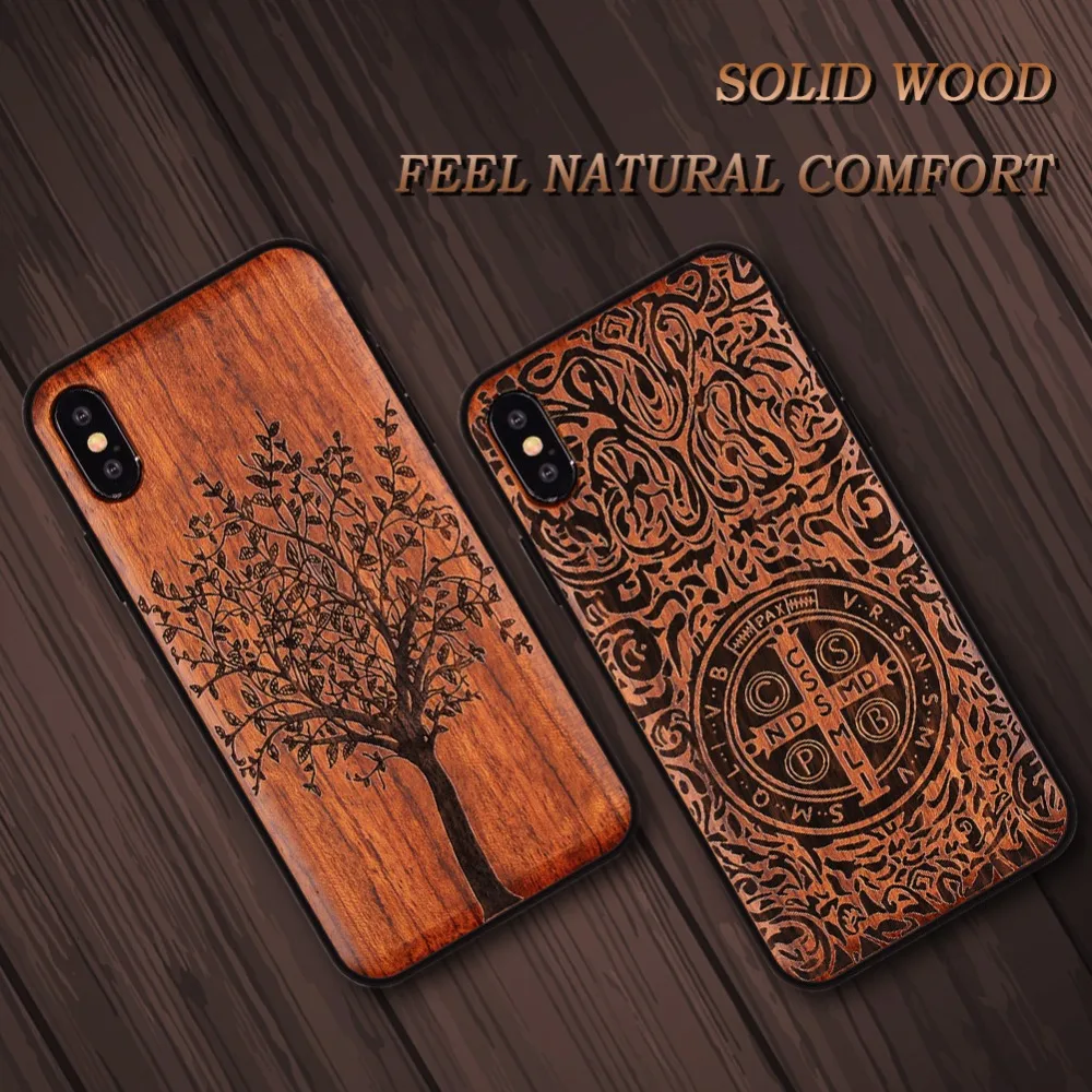 Чехол из натурального дерева для iPhone XS Max XR X 8 7 6 6S Plus samsung Galaxy Note 9 8 S10e S10 S9 S8 Plus чехол для телефона оболочка кожа сумка