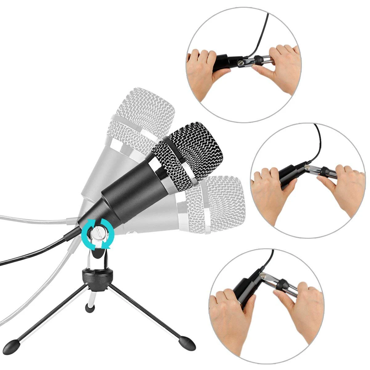 USB Microphone Plug &ampPlay Home Studio Condenser for Skype Recordings YouTube Google Voice Search Games( |