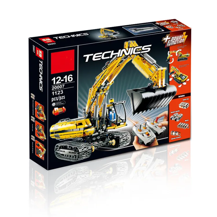 

In stock 1123pcs Technic series excavator Model Building Kit educational car boy Christmas gift Toy kids toy for children
