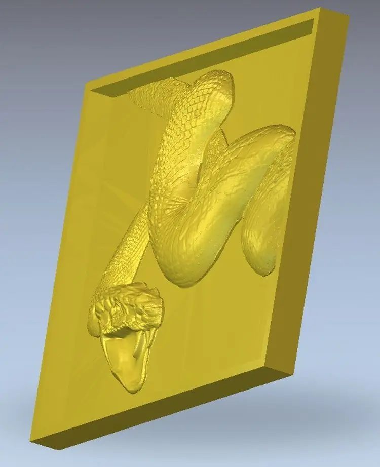 3d модель рельеф для ЧПУ в формате STL file Panno_Snake_1|3d model relief|3d relief modelfor cnc |