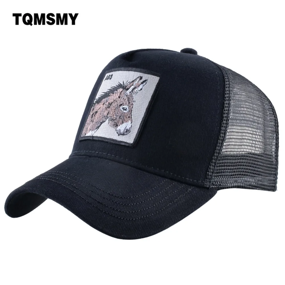 Мужская Летняя хлопковая бейсболка TQMSMY с вышивкой в виде животного для женщин