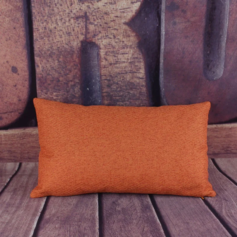 Прямоугольный твердой Цвет Стиль подушка набор милые ful Лен Подушка Диван дома