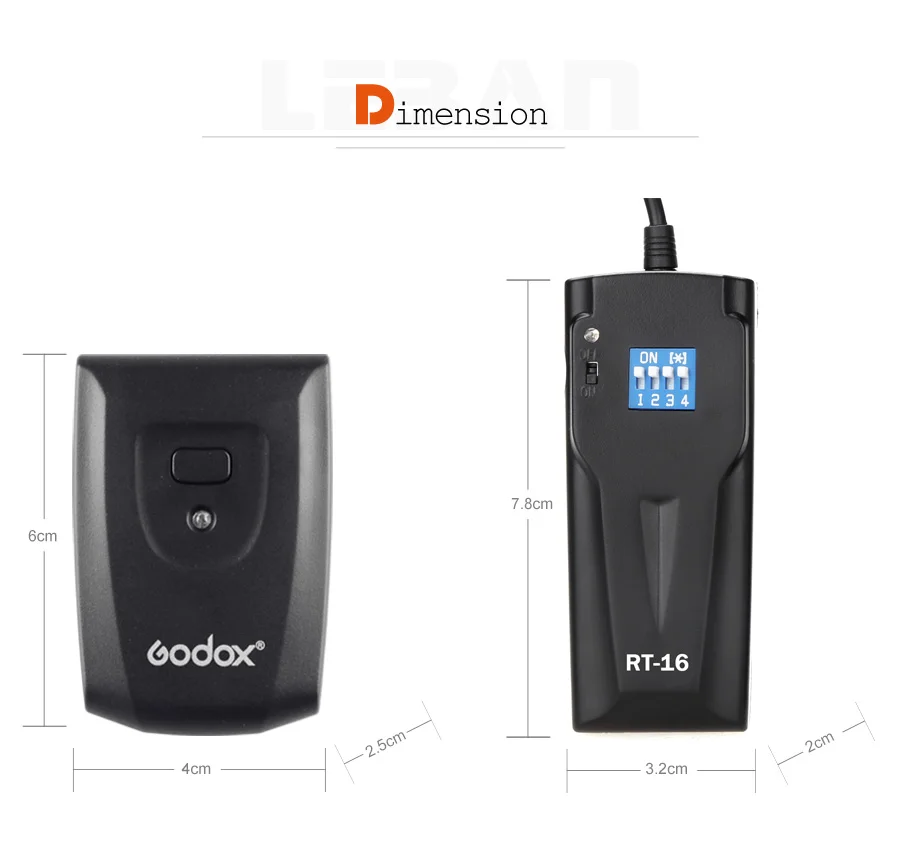 Godox RT-16 16-канальный видеорегистратор Беспроводной Студия Вспышка триггера приемник(RT-16