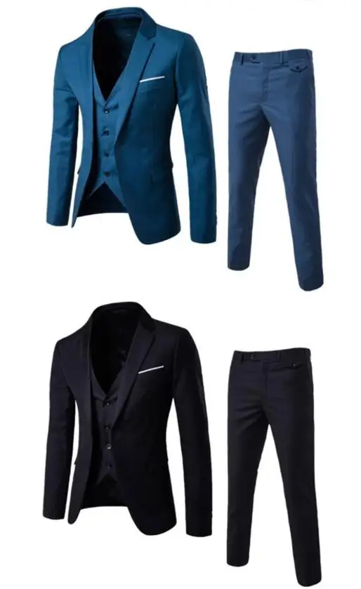 2019 деловой повседневный костюм из трех предметов | Мужская одежда