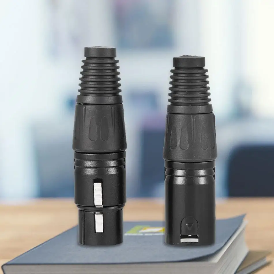 5 пар 3 XLR микрофон аудио разъем с разъемом «папа»+ муфтовый стыковочный переводник коннектор мужской Вилки