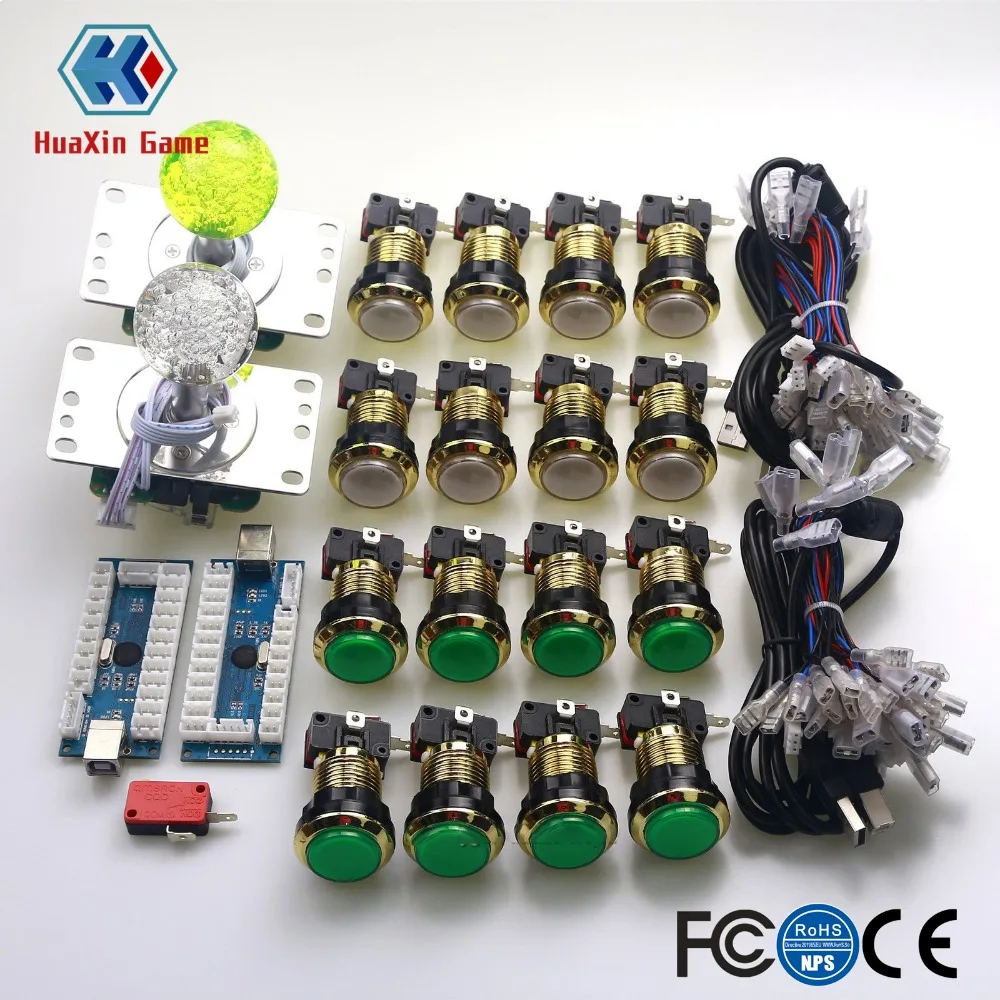 USB энкодер для ПК светодиодный джойстик + Позолоченный кнопочный светильник 2