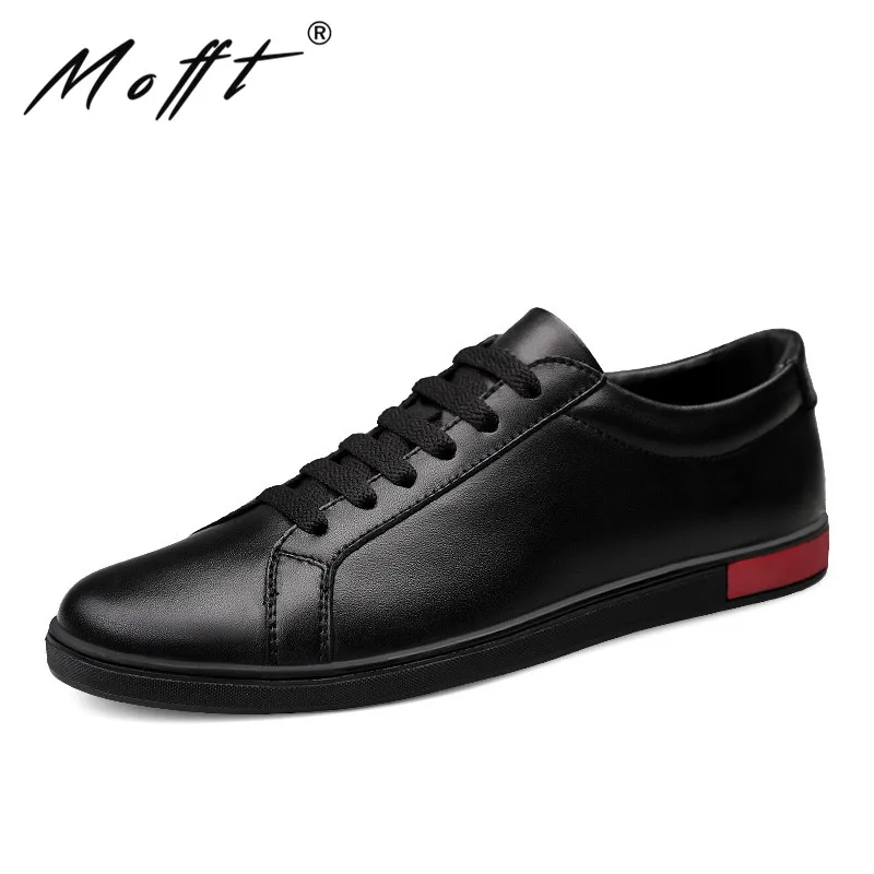 Couple Leaher Shoes Black Round Toe Flat Men Genuine Leather Spring Autumn Style Size36-44 Non-slip Anti-skidding Unisex | Обувь
