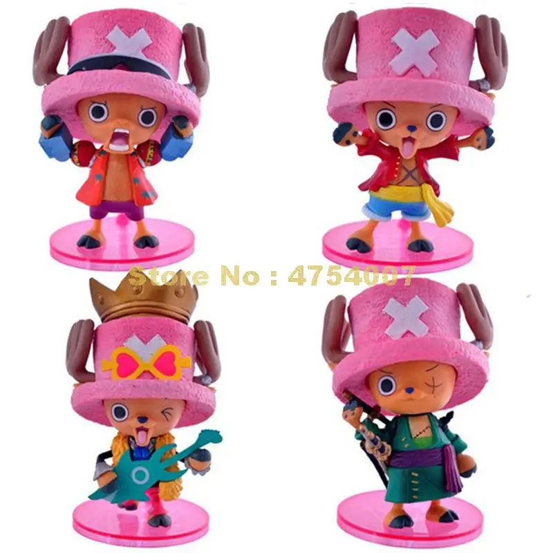 4 шт./компл. Аниме one piece 1th Тони Чоппер модель для косплея ПВХ экшн-фигурка кукла