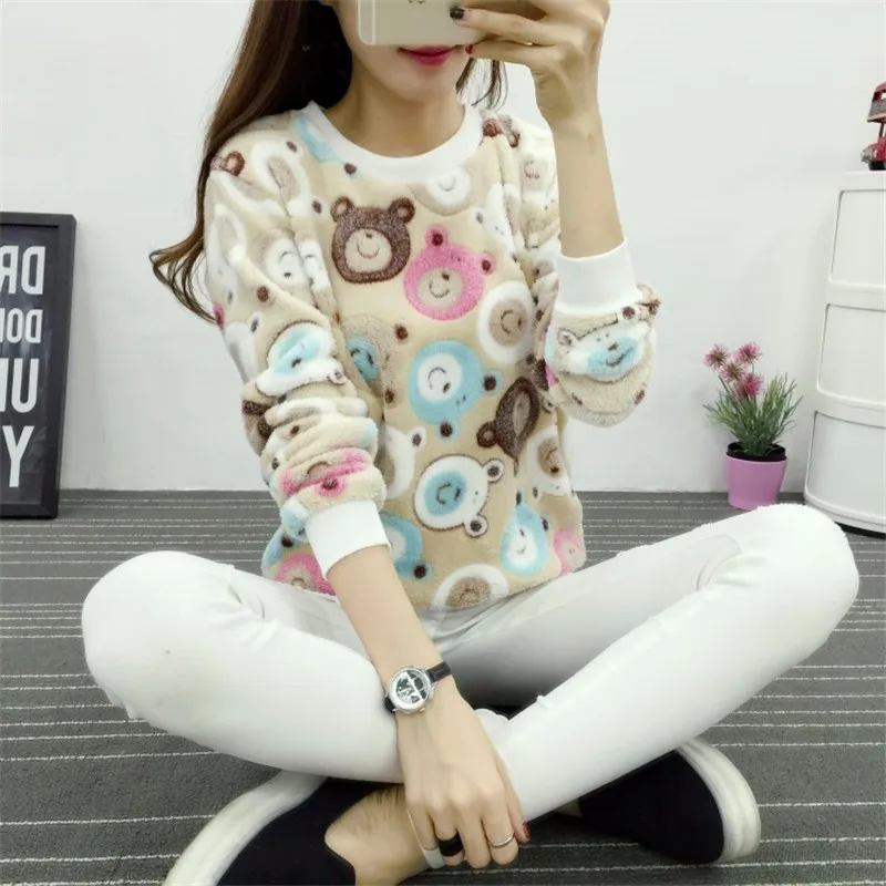 2019 брендовые модные рождественские женские свитшоты с длинным рукавом Женская