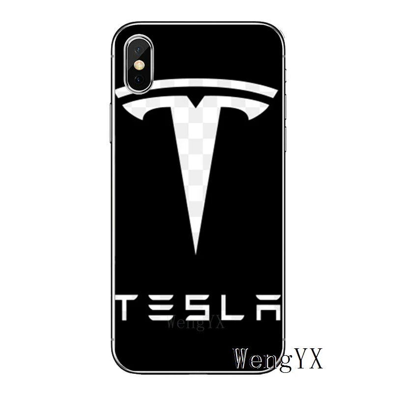 Супер Электрический автомобильный логотип Tesla для Apple iPhone 8 7 plus 6s 6 plus X XR XS Max SE 5s 5c 5 4s 4 TPU мягкий чехол для телефона - Цвет: tesla-car-logo-A-14