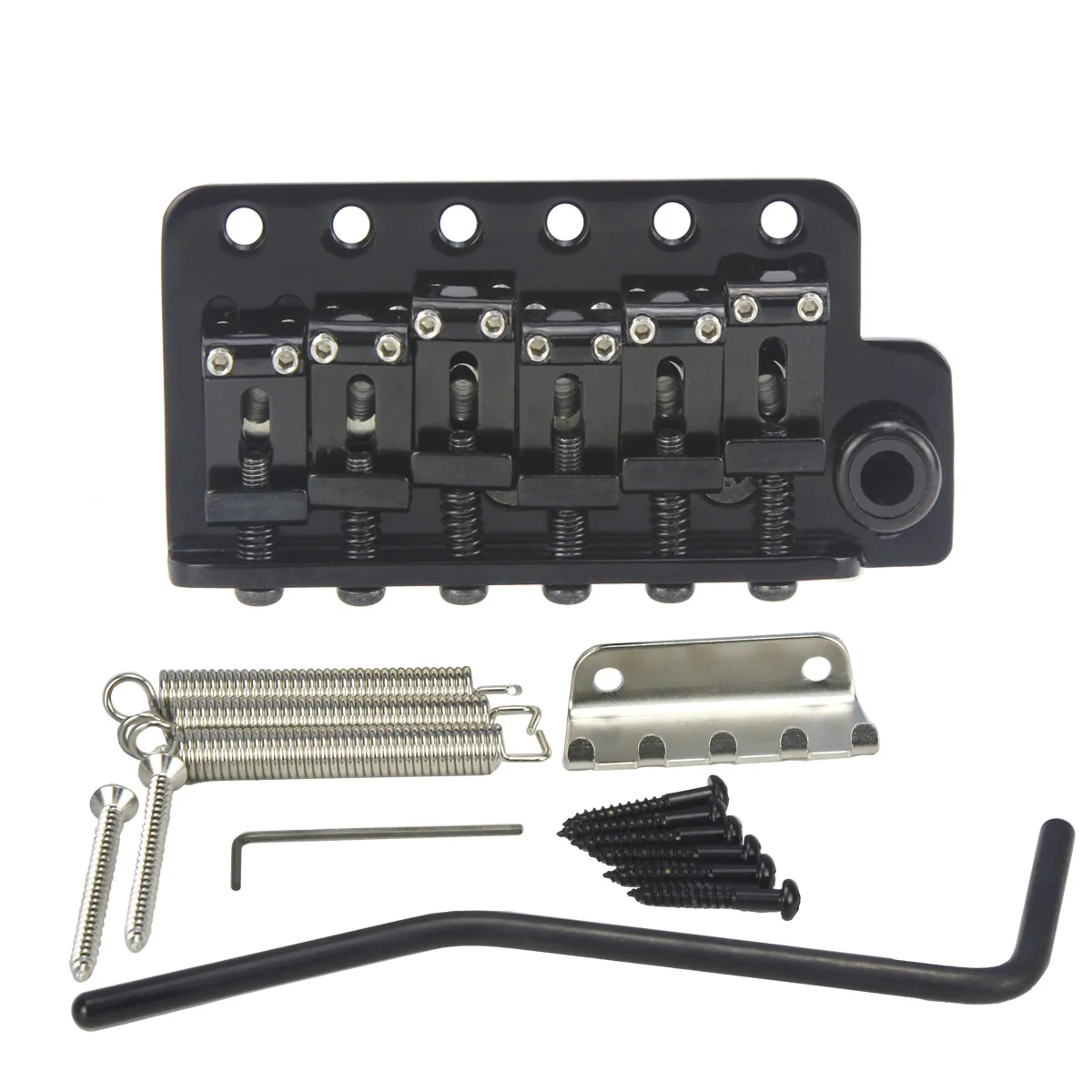Черный GOTOH 510TS-SF2 винтажный тремоло мост для 6 струн Запчасти для электрической гитары, сделано в Японии, хром/черный/золотой выбор - Цвет: Черный