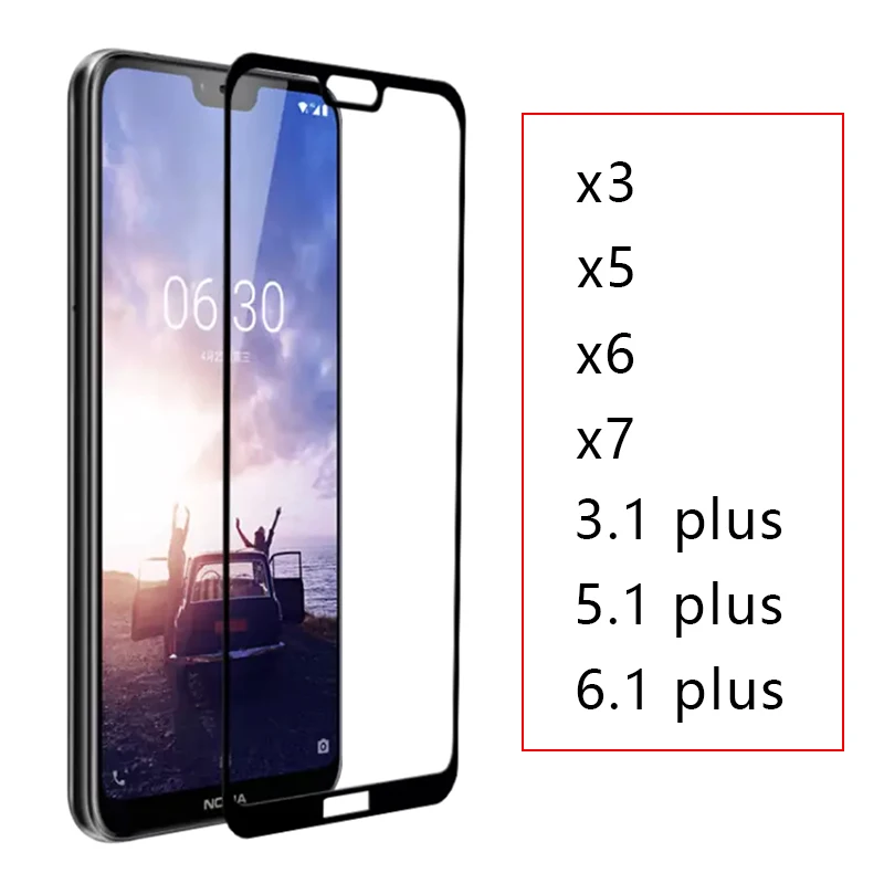Защитное стекло для Nokia X7 X6 X5 X3 3 1 5 6 Plus закаленное защита экрана на X 7 plus