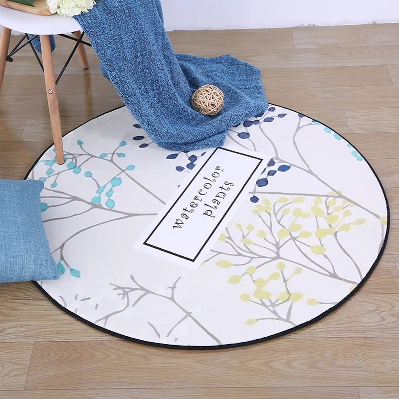 Цветные растения круглые ковры для гостиной Детская игровая палатка коврики