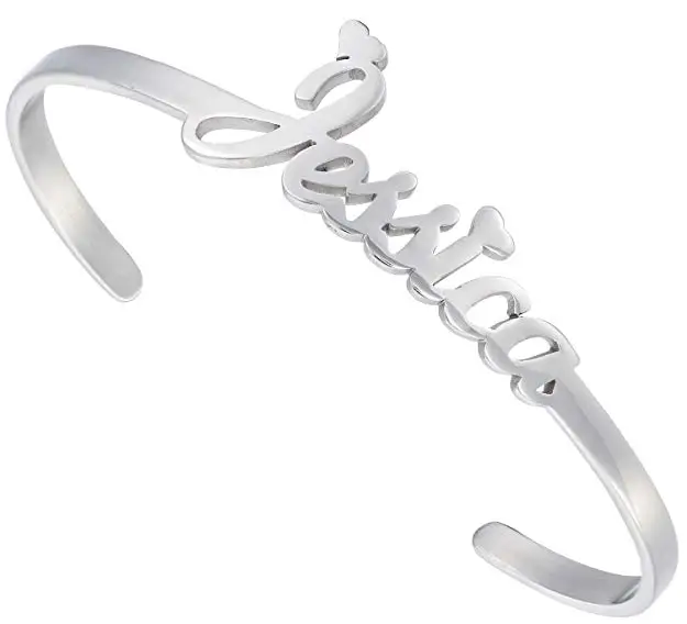 Модные ювелирные изделия розовое золото именные браслеты индивидуальный