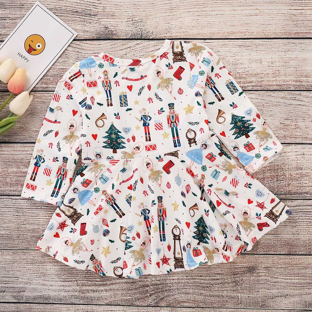 Модное детское праздничное платье принцессы без рукавов с рождественским