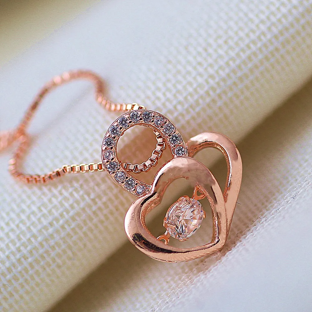 Women's dazzling jewelry wholesale rose gold pendant foreign trade hot micro-zigzag | Украшения и аксессуары