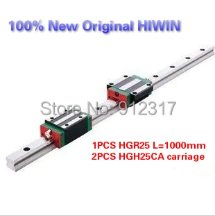 

Original HIWIN Linear Guide Rails 1PCS HGR25 L=1000mm+2PCS HGH25CA Carriage