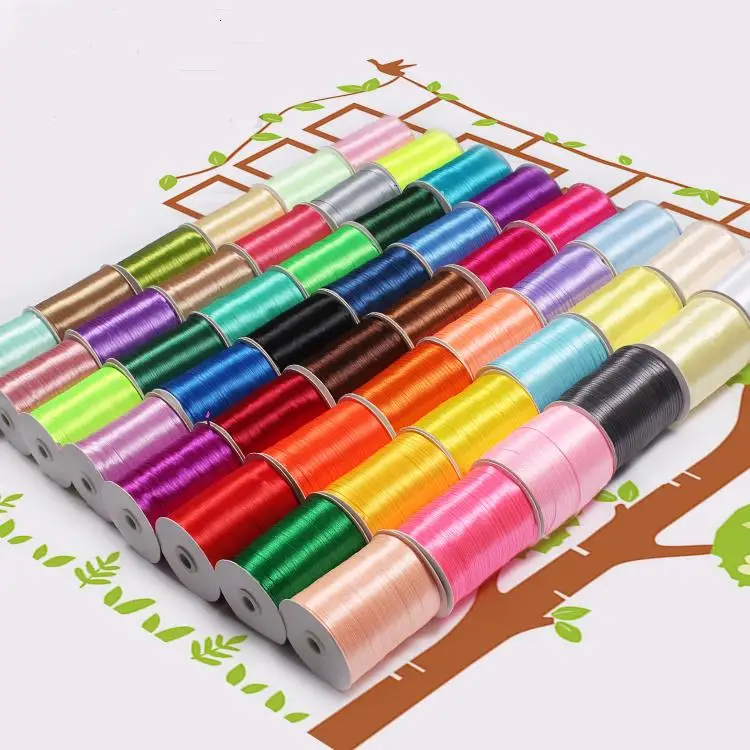 Сатиновая лента для рукоделия и шитья светло синяя 3 мм 25 ярдов|satin ribbon|25 yards satin