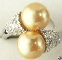 xfs20141er superb new fine golden south shell sea pearl ring size 8 aaa