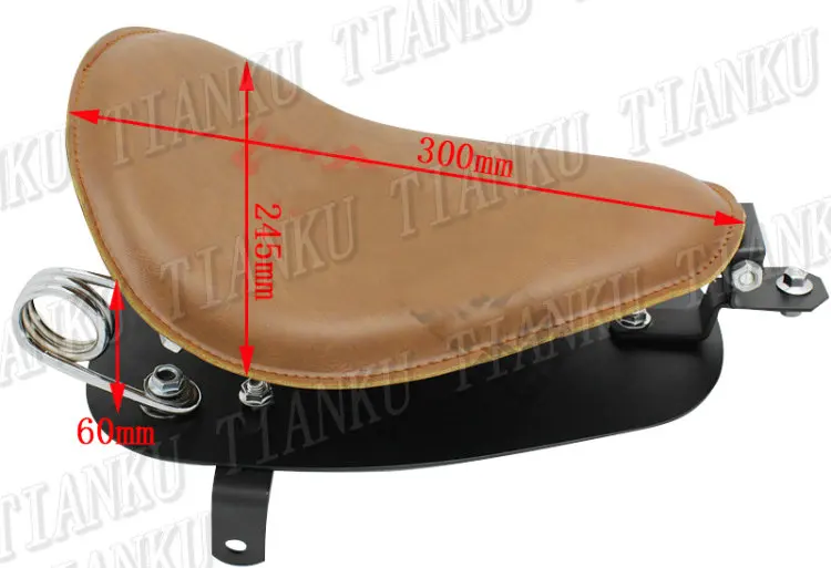Мотоциклетное кожаное сиденье весеннее + Монтажный кронштейн для Yamaha VStar 400 650 1100