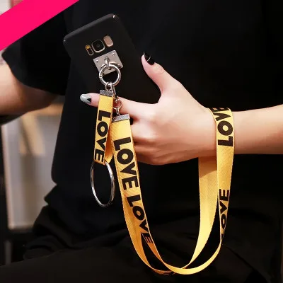 Black yellow strap Чехол для samsung galaxy S8, S9 Plus, S6, S7 Edge, Жесткие ПК-Чехлы, крышка для samsung Note 5, Note 8 - Цвет: Black yellow strap