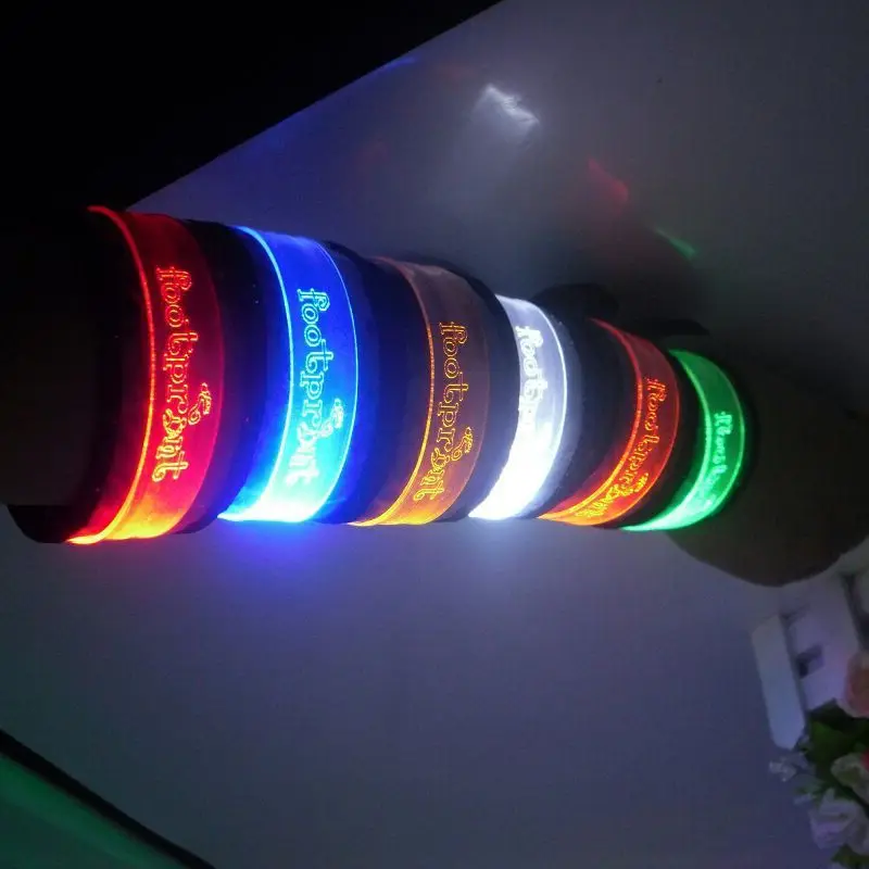 Разноцветные светодиодные лампы бриллианты наручный светящийся браслет ночные