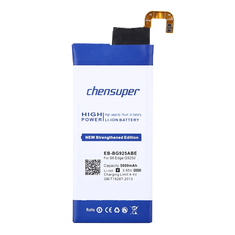 chensuper EB-BG925ABE телефон Батарея для Samsung Galaxy S6 Edge G9250 G925F Батарея сменная батарея для мобильного телефона