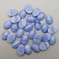 wholesale fashion blue striped stone beads charms 13x18mm oval cab cabochon 50pcs for jewelry accessories free shipping