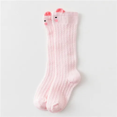 pink cat Lawadka для маленьких девочек летние Гольфы хлопковые носки в сетку для новорожденных мультфильм носки для маленьких мальчиков дешевые вещи одежда аксессуары - Цвет: pink cat