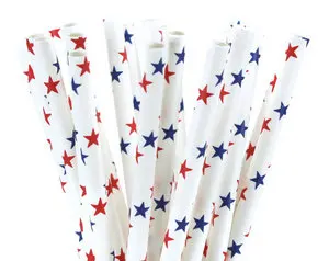 25 шт. красные бумажные соломинки для детского душа свадебной вечеринки украшения