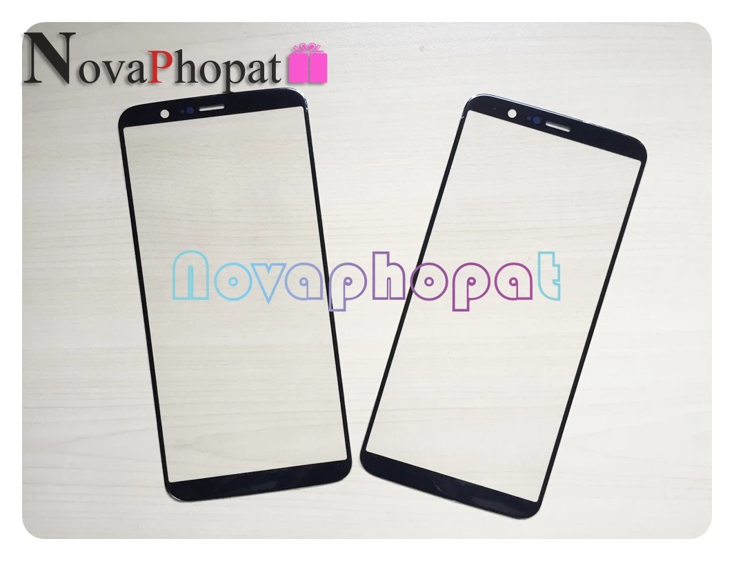 

Черная передняя внешняя стеклянная панель Novaphopat для Oneplus 1 + 5T, замена стеклянного экрана объектива (не датчик сенсорного экрана) 20 шт./лот