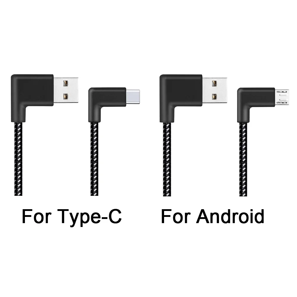 90 градусов Micro Quick Charge USB кабель мобильные телефоны сопротивляется запутыванию двойной локоть сильный Мощный для type-C Android