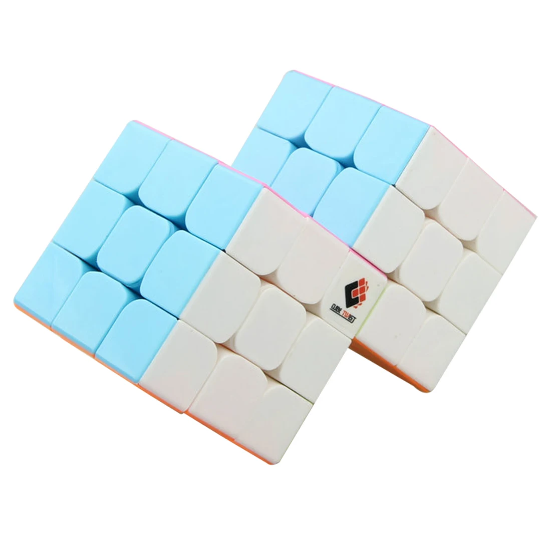 Поворотный кубик двойной 3x3 сиамские Magic Cube Скорость куб головоломка-красочный