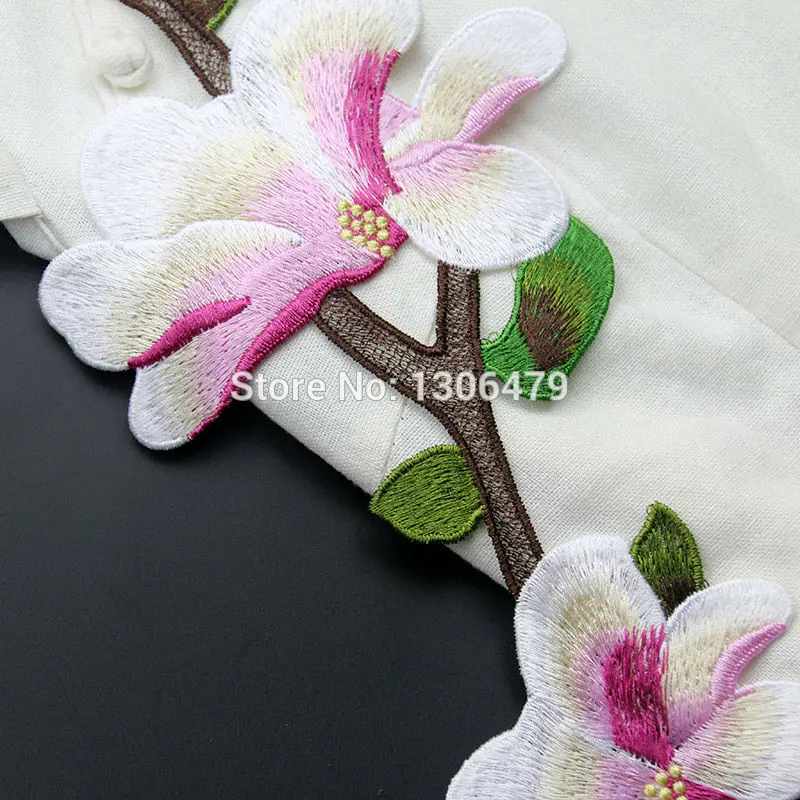 3 шт./1 компл. Магнолия вышитые нашивки Цветы DIY аксессуары ручной работы RS756 | Дом и
