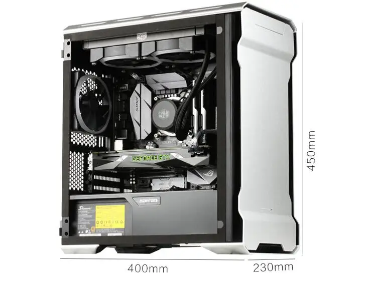 PHANTEKS PK-314ETG чехол для компьютера Настольный чехол из закаленного стекла - Цвет: RGB silver mATX