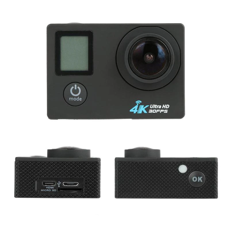 4 К 30fps WiFi Спорт cam подводный Водонепроницаемый шлем Cam Камера мотоциклетные HD 1080 P