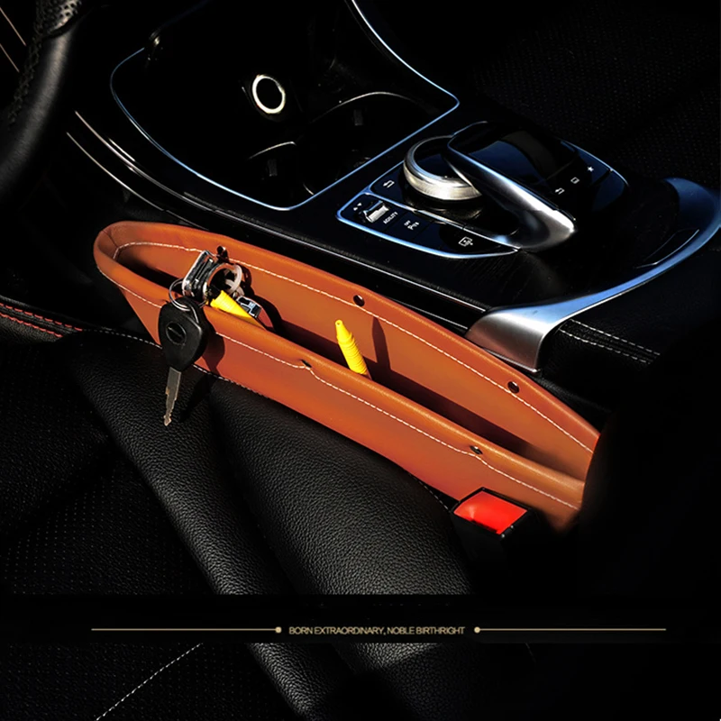 Коробка для хранения из кожи QuickDone универсальные ящики автомобильного сиденья с