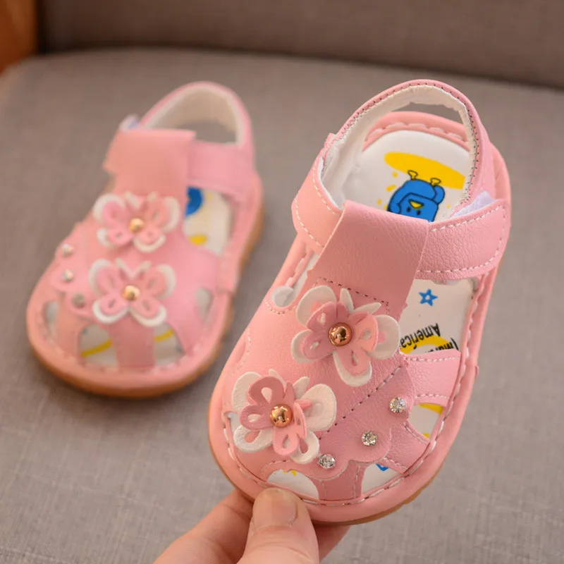 2019 летние сандалии для маленьких девочек обувь принцессы с бантом нескользящая