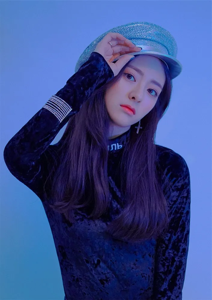 Тёмно-синий ITZY Kpop постеры корейские певцы глянцевые бумажные принты четкое изображение яркие цвета украшения дома - Цвет: Тёмно-синий