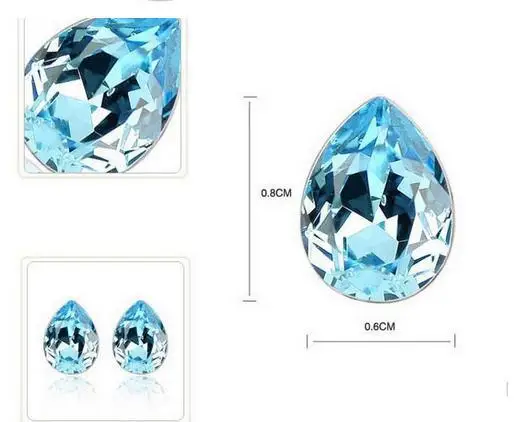 Модные Ювелирные наборы с кристаллами в форме капли воды для невесты свадебные