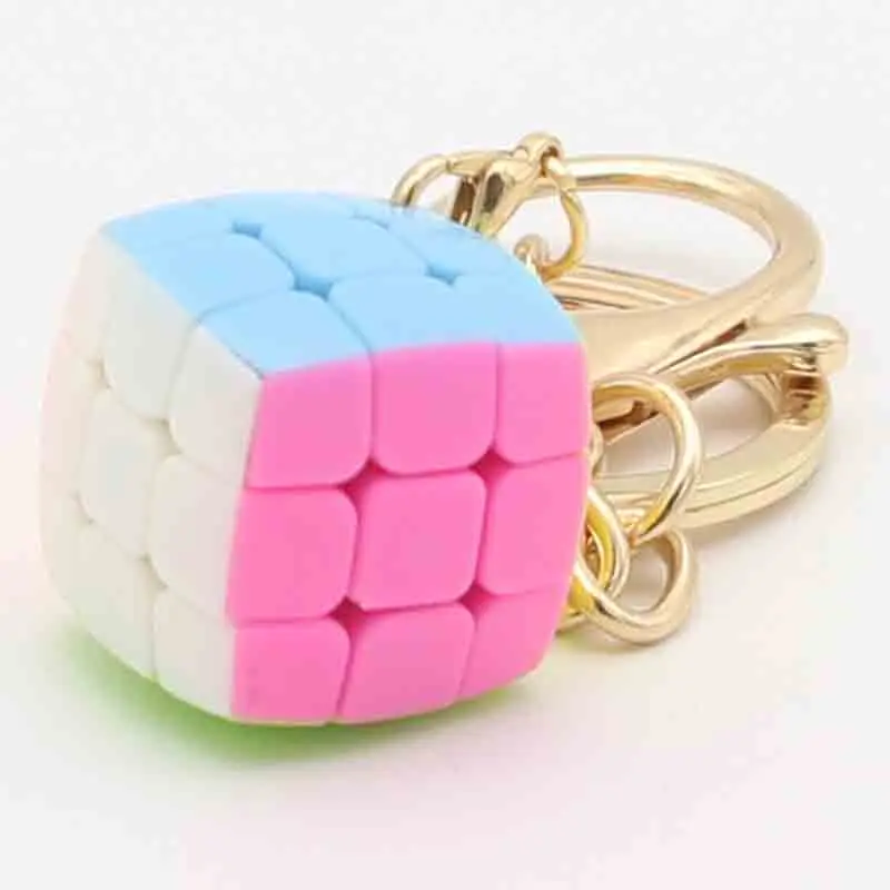 20 mm mini cube Мини-брелок магический куб 3x3x3 20 мм 35 мм 45 мм маленький кубик булочка Развивающие игрушки для детей Мальчики Девочки подарок подвеска - Цвет: 20 mm mini cube