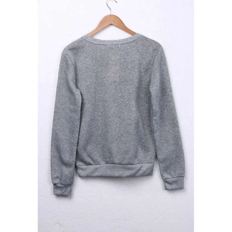 Новинка 2017 года свободные костюм Для женщин с принтом букв длинным рукавом