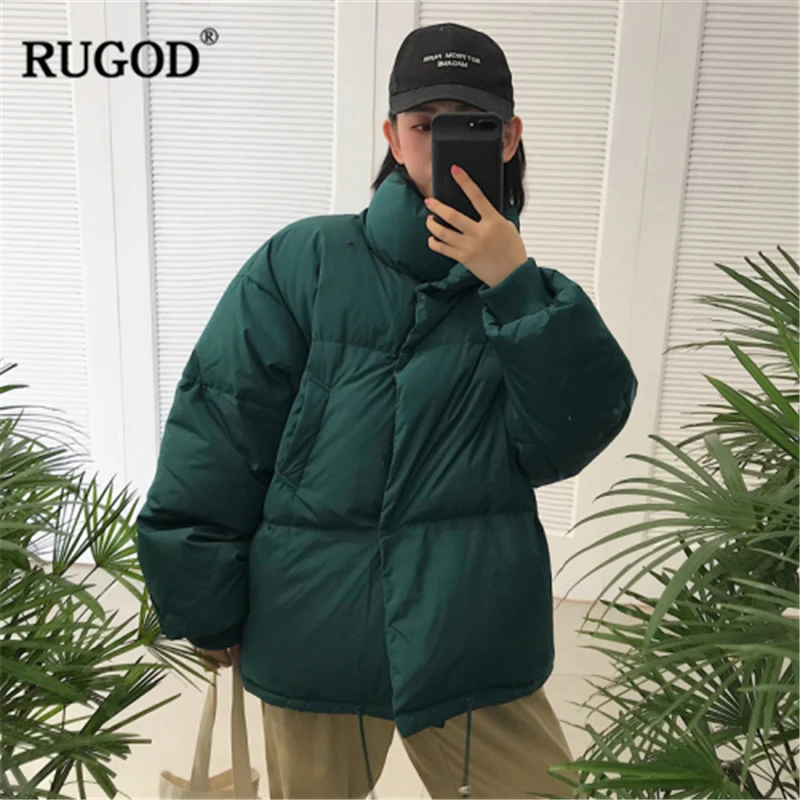 Женское Фланелевое пальто RUGOD повседневное однотонное однобортное толстое с