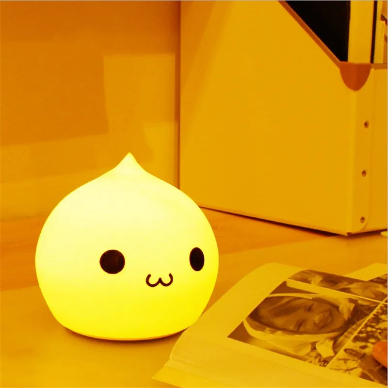 Ночник с милой каплей воды Luminaria Новинка светодиодный сенсорный затемнение