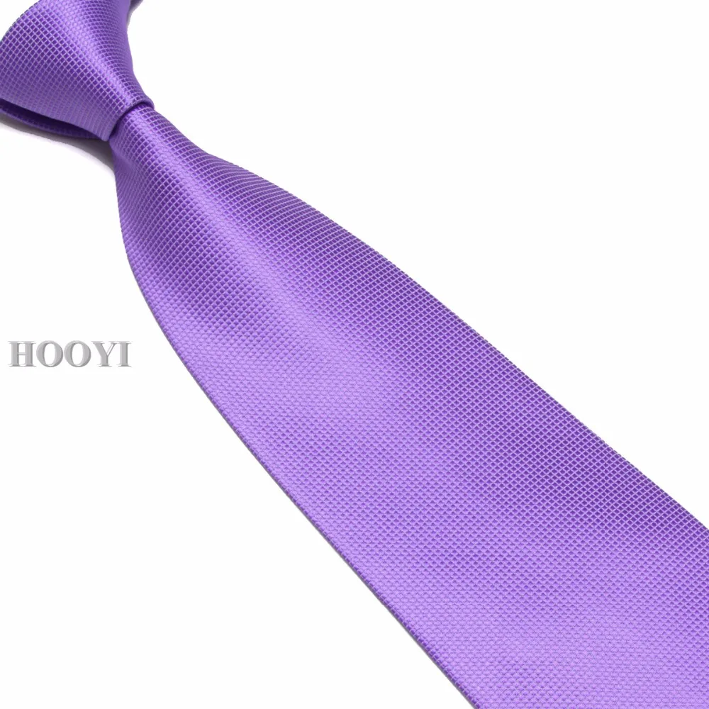 HOOYI 2019 men's ties neck tie solid plaid necktie high quality 15colors | Ties