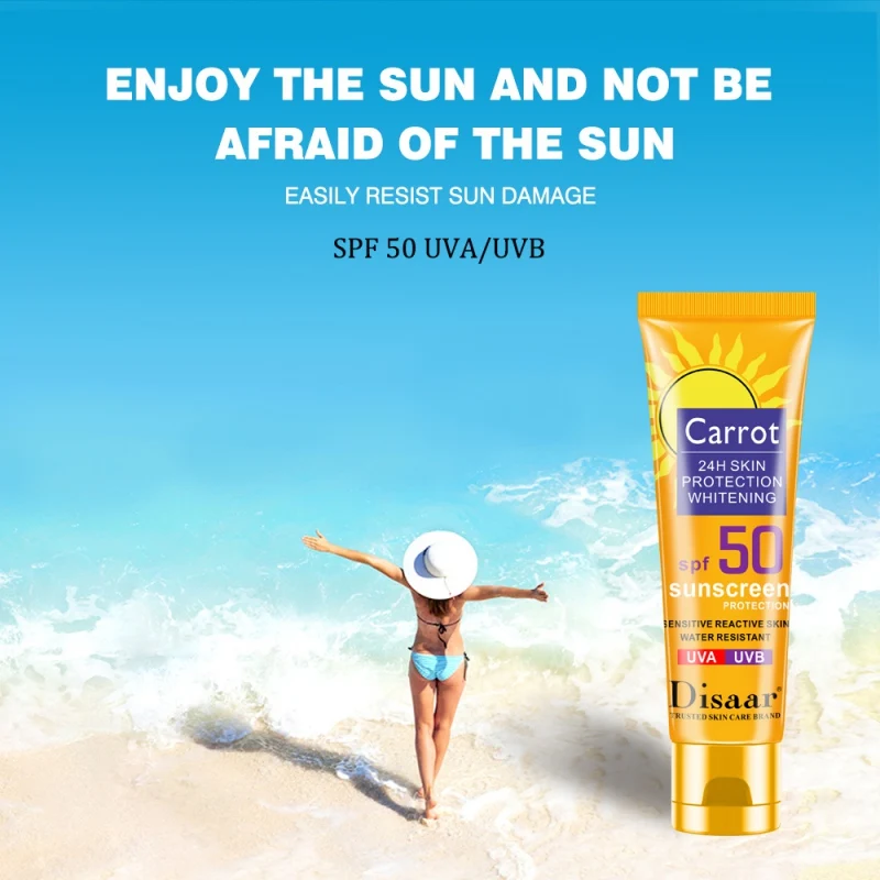 Крем для лица SPF50 против моркови солнцезащитный крем без масла ши радикальное