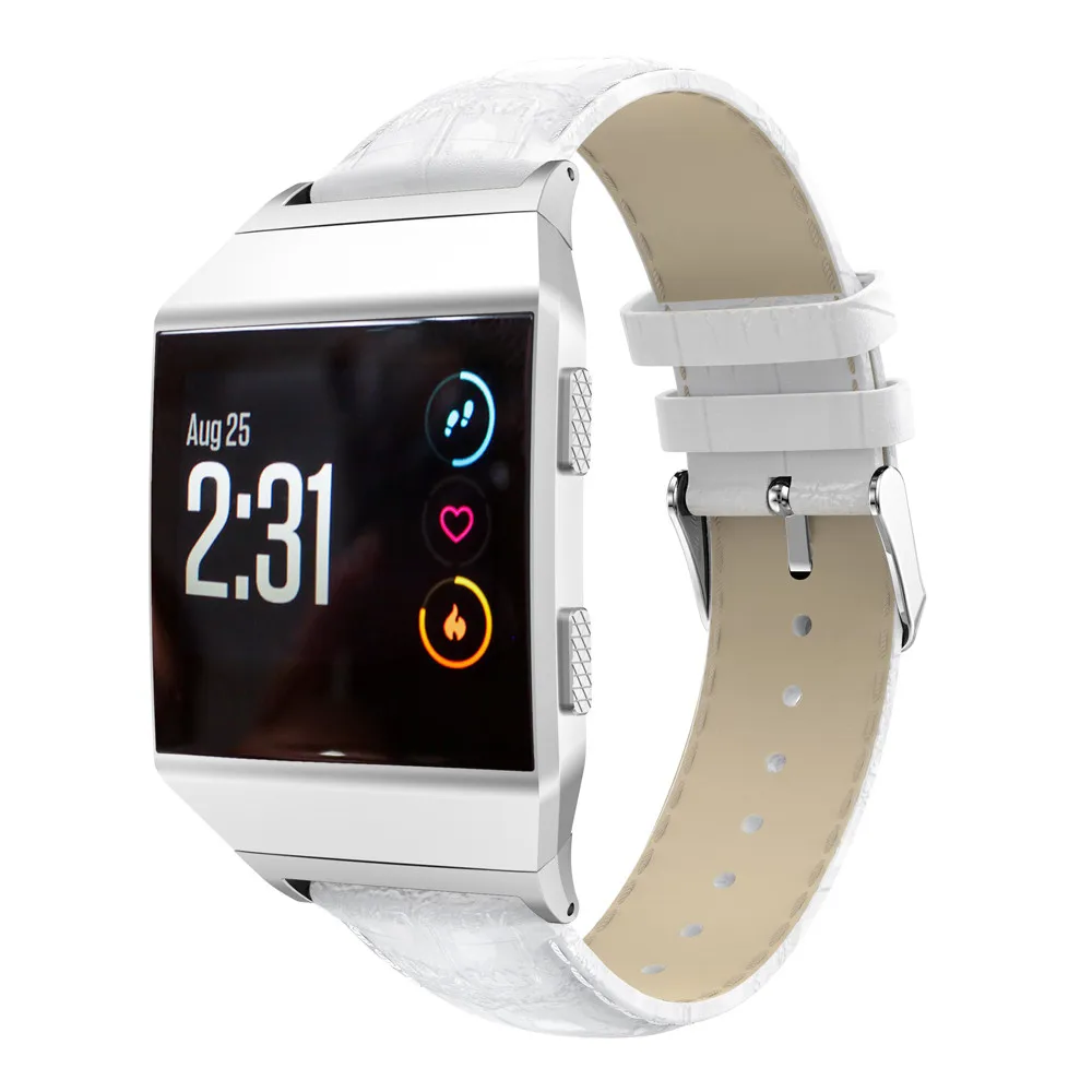WH HIPERDEAL 1 шт. для Fitbit Ionic Band кожаный ремешок замена запястье браслет ремешок дропшиппинг Apr11 - Цвет: WH