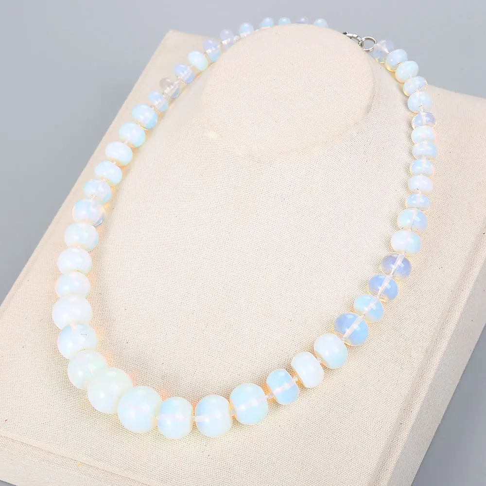 AAA натуральный камень опал драгоценный ожерелье мощность кристаллическое