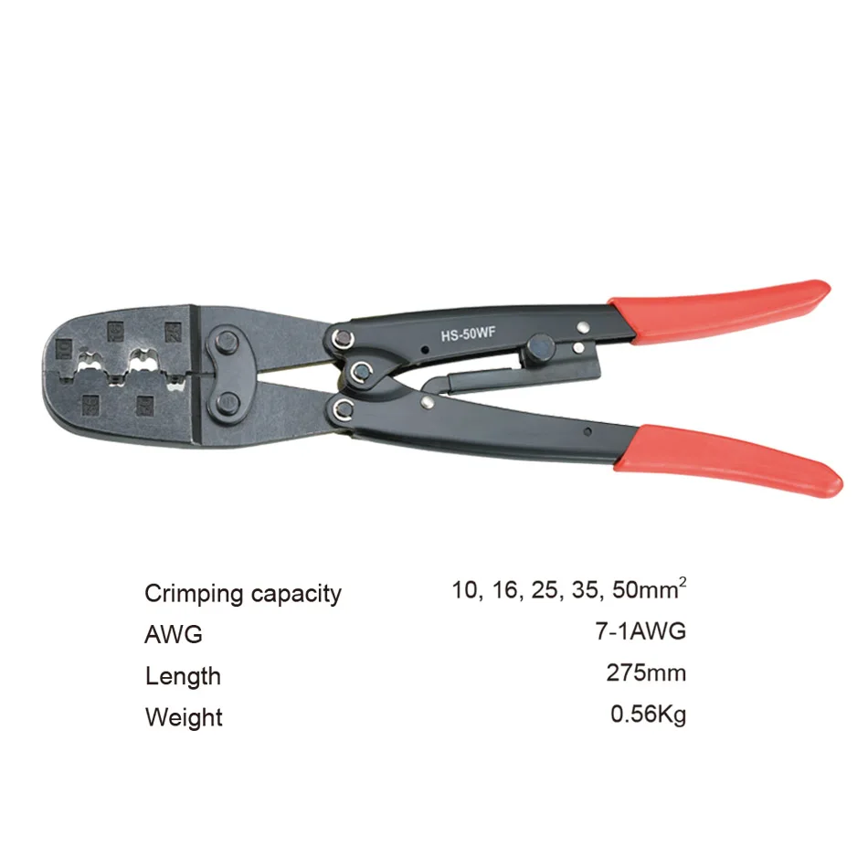 HS 50WF большие обжимные клещи с храповым механизмом для 10 150 мм2 7awg 305 мм см
